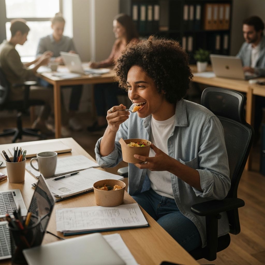 Quick meal in a busy work environment