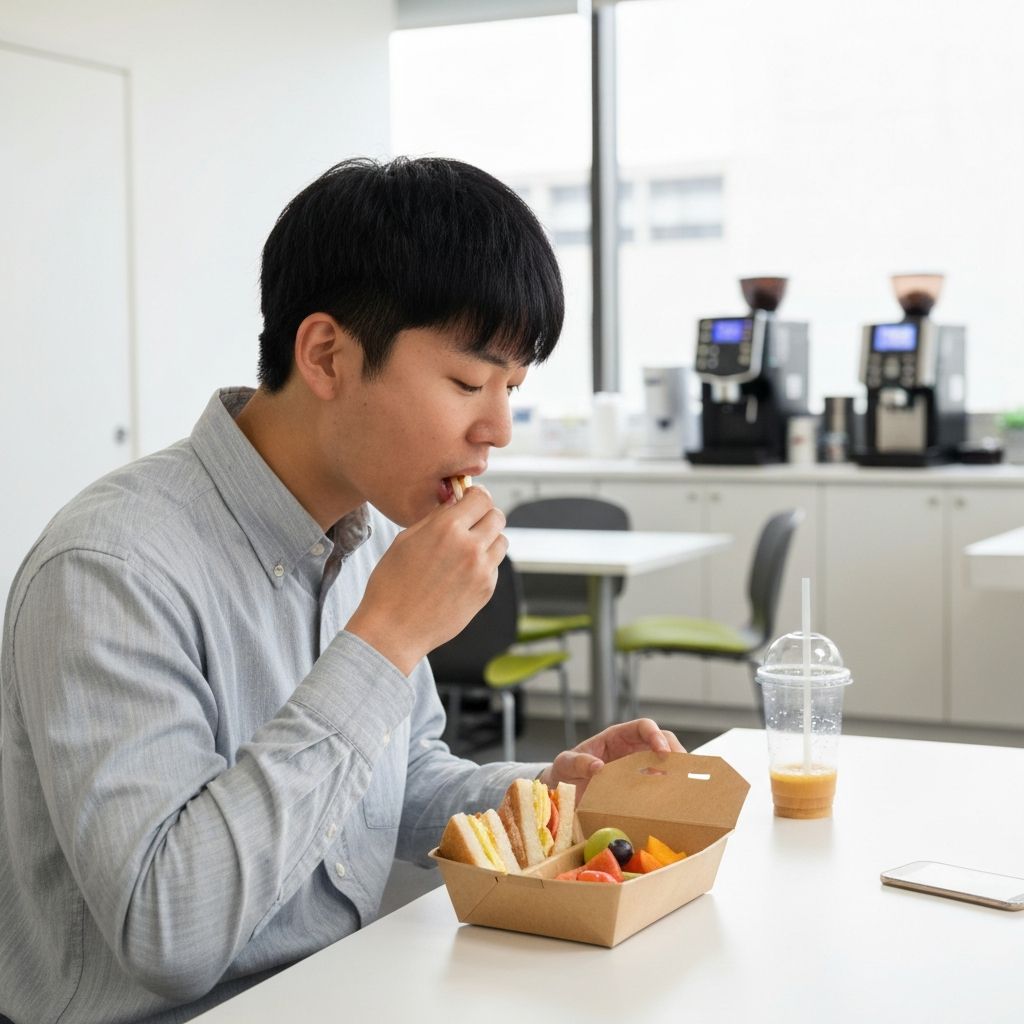 Lunch break in a work setting